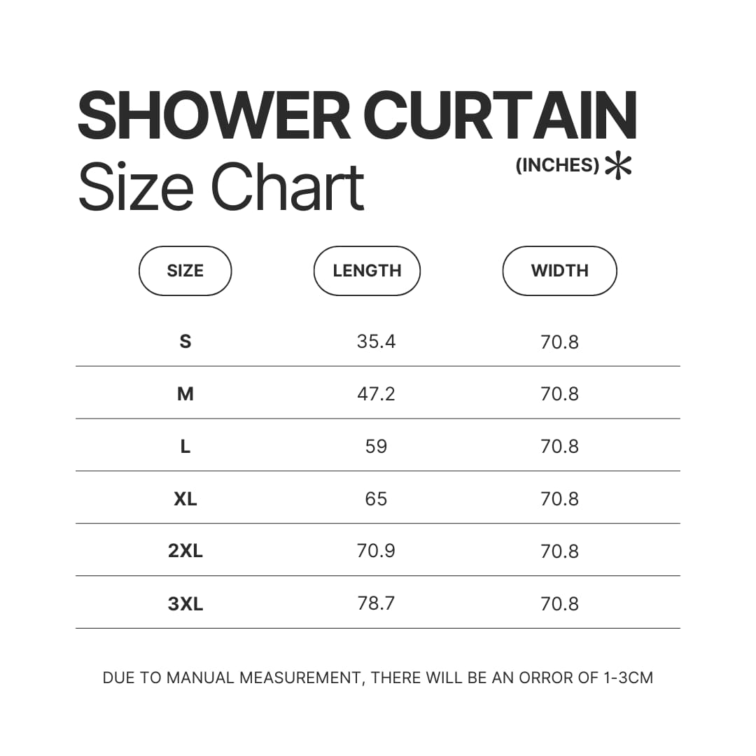 Shower Curtain Size Chart - Monster Hunter Shop